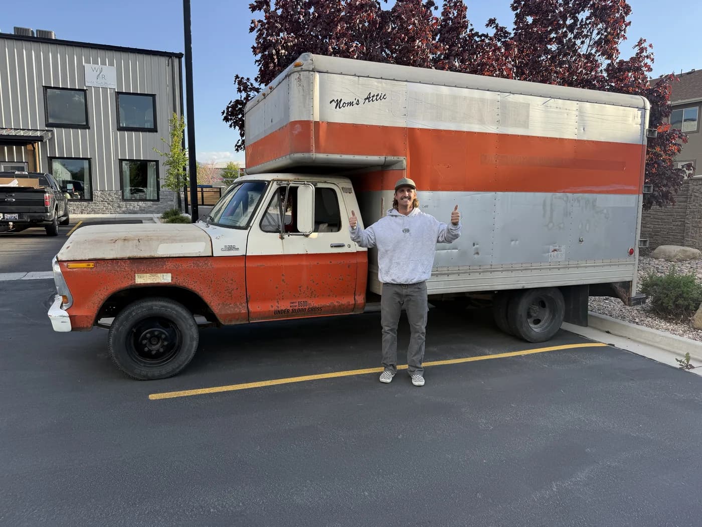 The original orange-and-white U-Haul before it became Charlie